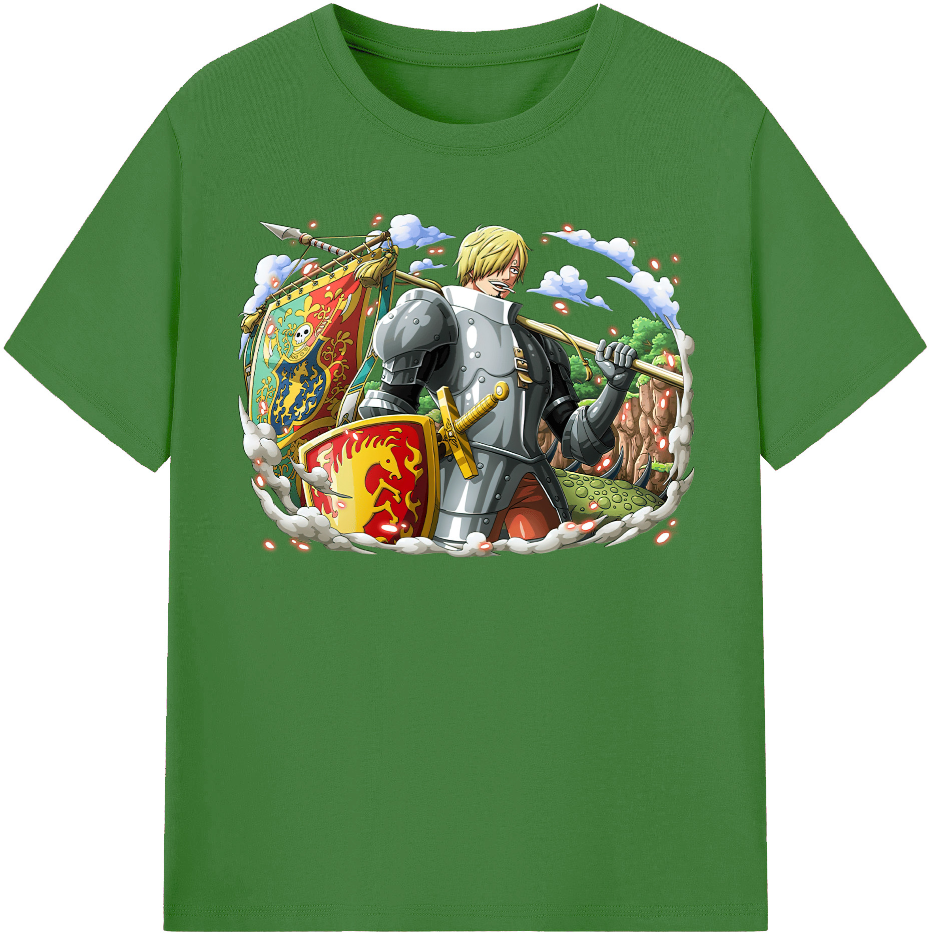 （画像用） ワンピース サンジ ONE PIECE Sanji レディースカジュアルプリントTシャツ（綿100％）